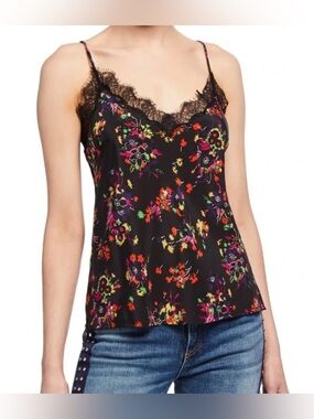 VERONICA BEARD Silk Gil Floral Camisole Tank Top